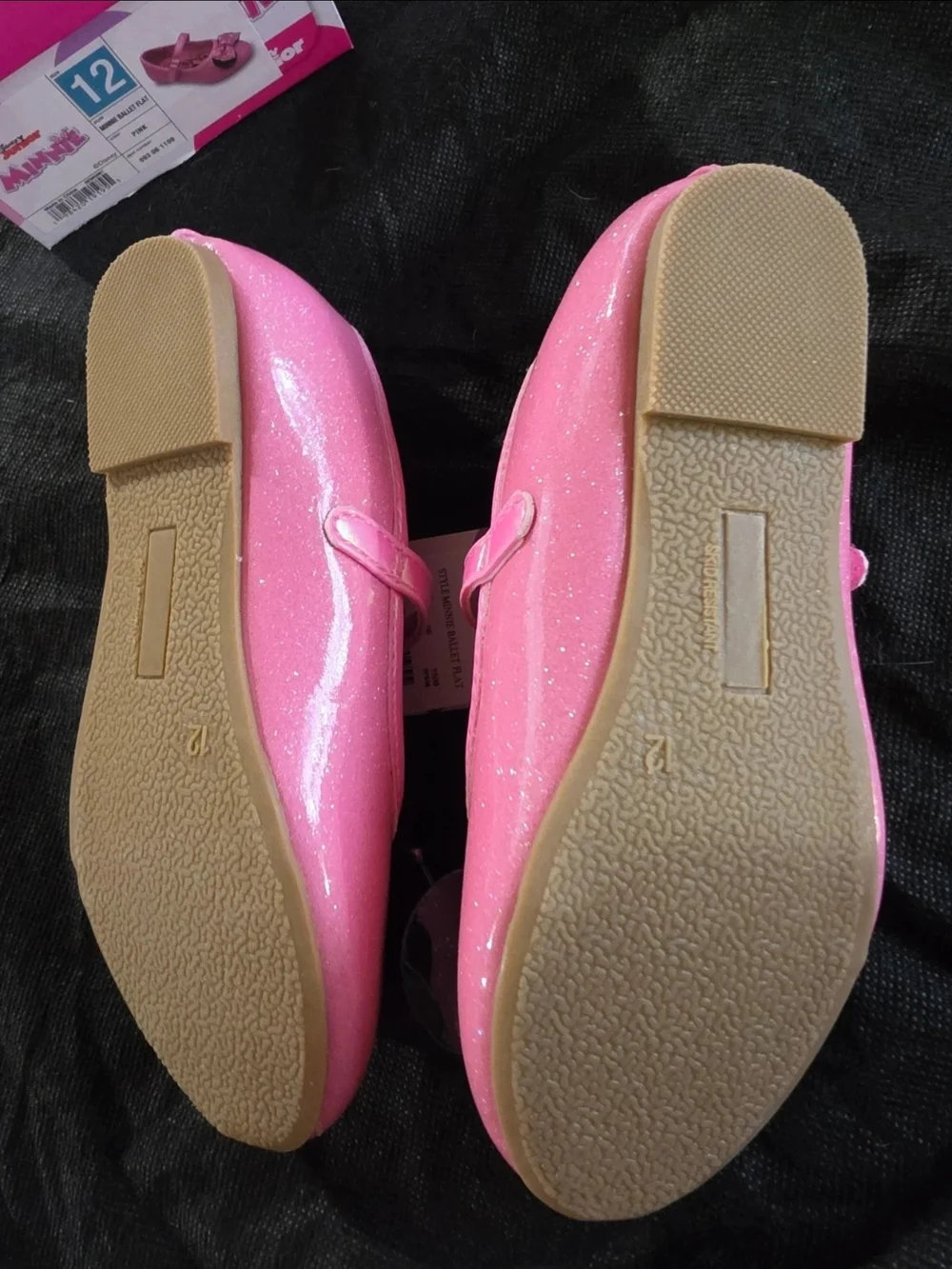 Girls Pink Minnie Mouse Bow Mary Jane Dress Shoes